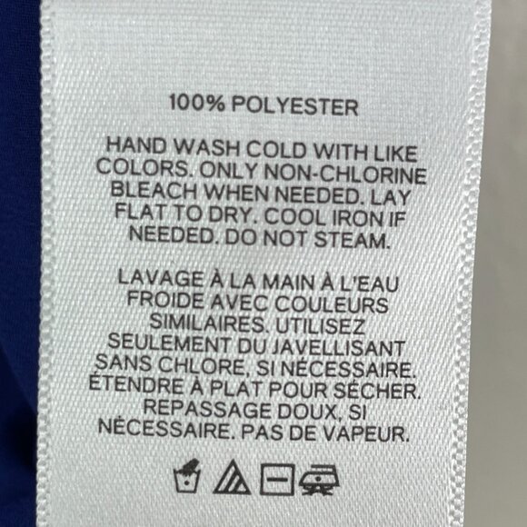 NEW Express Womens Large Royal Blue Lace Cap Sleeve Blouse Shirt Top - Picture 6 of 11